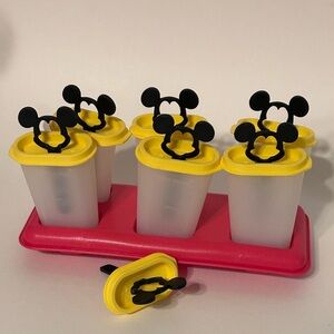Vintage Tupperware Mickey Mouse Disney Ice Pop Molds With Extra Stick